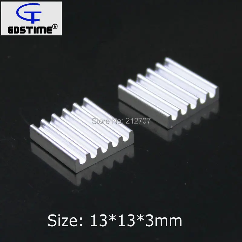 

500PCS/LOT Gdstime Aluminum Cooling 13x13x3mm Chipset Heat Sink RAM Radiator Heatsink Cooler