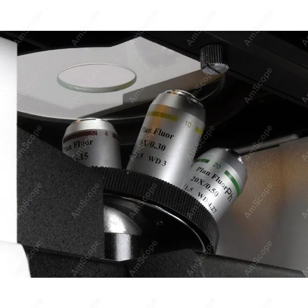 إمدادات ثقافة الفلورسنت المقلوب المجهر-amscope 40x-600x ثقافة مرحلة التباين نيون مقلوب خطة المجهر