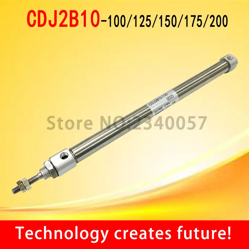 Miniature stainless steel mini cylinder double pneumatic cylinder CDJ2B10-100/125/150/175/200-B 10mm Bore