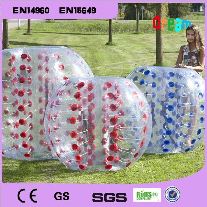 HIBADOU 1.2m PVC For Kids Inflatable Bubble Soccer Body Zorb Ball Bumper Ball Loopy Ball Bubble Football Bubble Ball