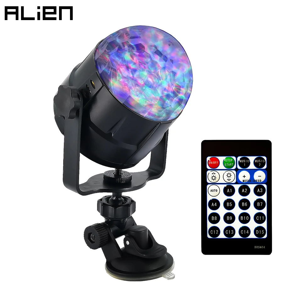 alien rgbw led disco ball strobe light som ativado efeito de iluminacao de palco para dj party feriado aniversario 8w 01