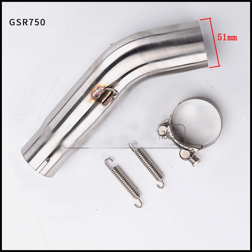 Motorcycle Exhaust middle pipe Muffler Connect link pipe middle section adapter pipe Interface Tube for Suzuki GSR 750 GSR750