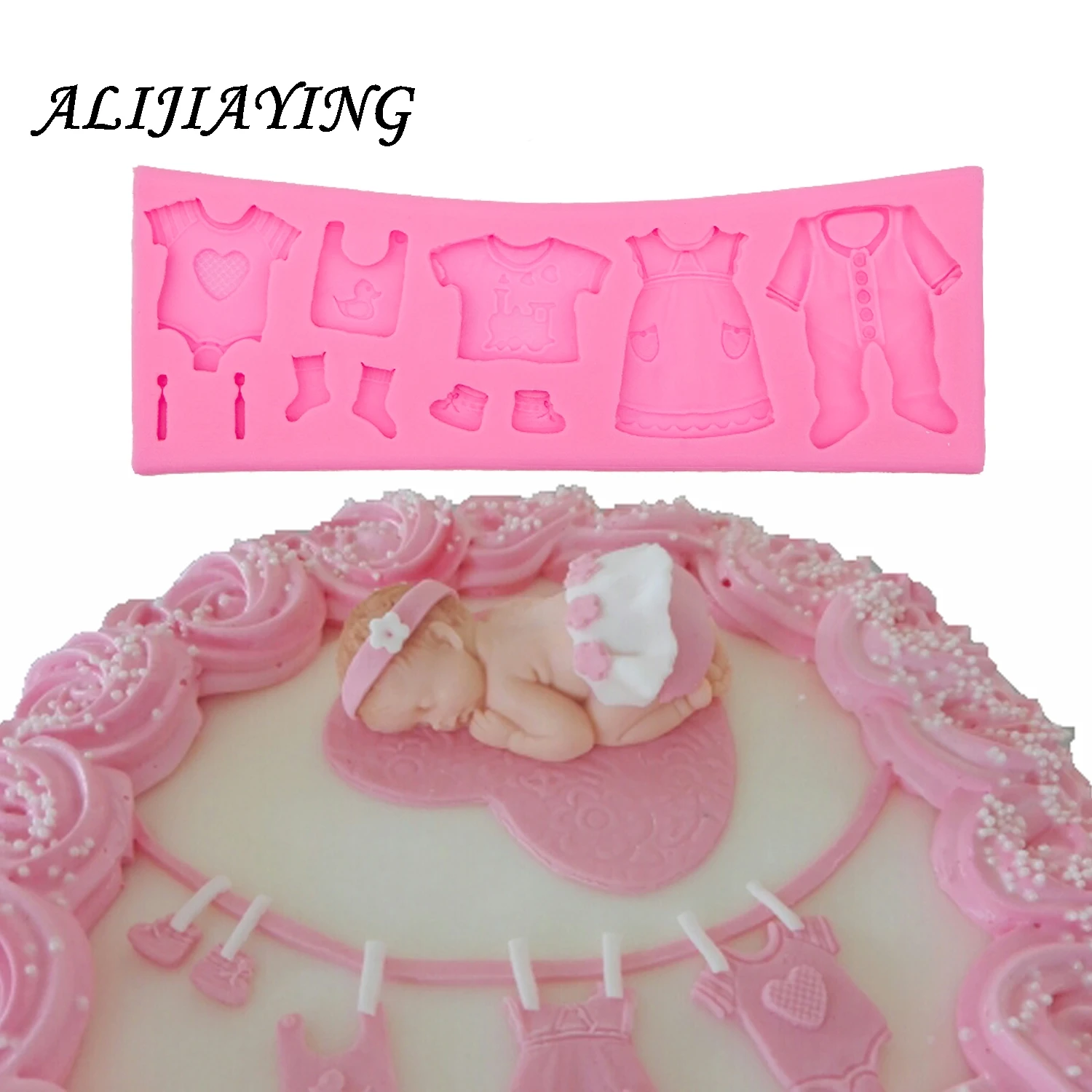 

Baby Clothes Silicone Mold Fondant Mould Cake Decorating Tools Chocolate, Gumpaste Mold, Sugarcraft Kitchen, Gadget D0534