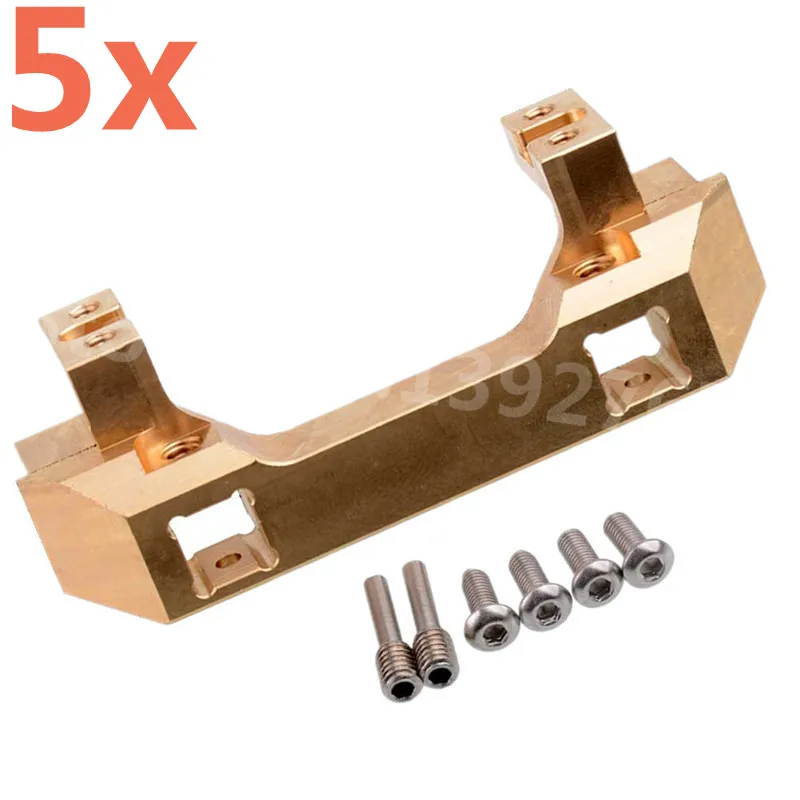 

5Pieces RC Cars Brass Steering Gear Front Bumper Servo Mount Front Rudder Rack For 1/10 RC Rock Crawler Truck Traxxas TRX-4 T4