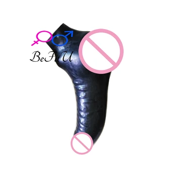 男性のためのラテックススリーブ,大きな花輪,膝の鞘,有名ブランド,ボールコック,美しい