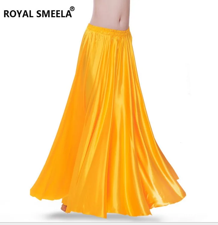 360 540 720 Full Circle Satin Long Skirt Adult Belly Dance Costumes Female Tribal Ballroom Dance Dresses/Famenco Costumes B-6829