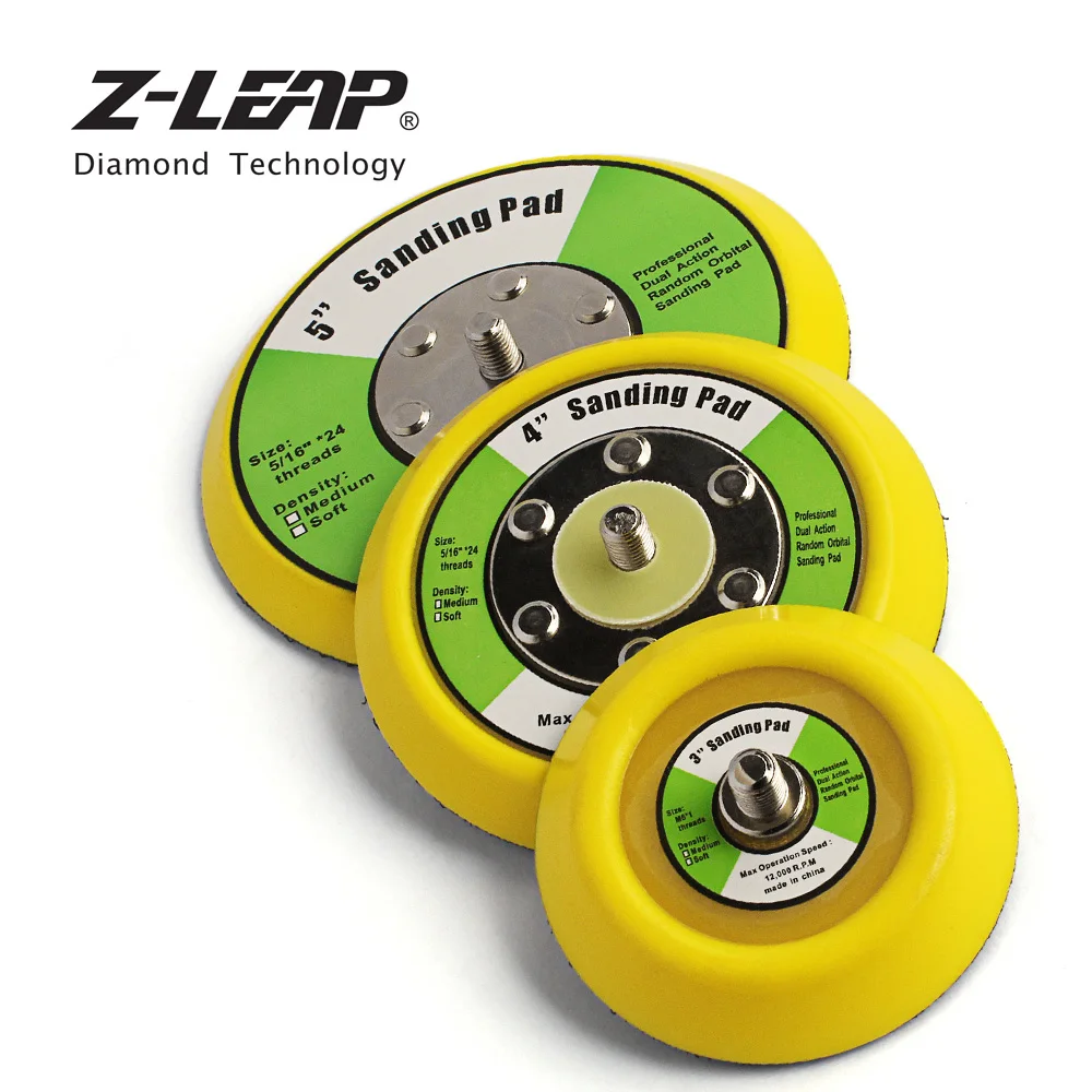 Z-LEAP 2pieces 3inch/4inch/5inch Backer Plate Pad For Car Polisher Dual Action Polishing Tool Hook & Loop Backer Pads 5/16" 24t