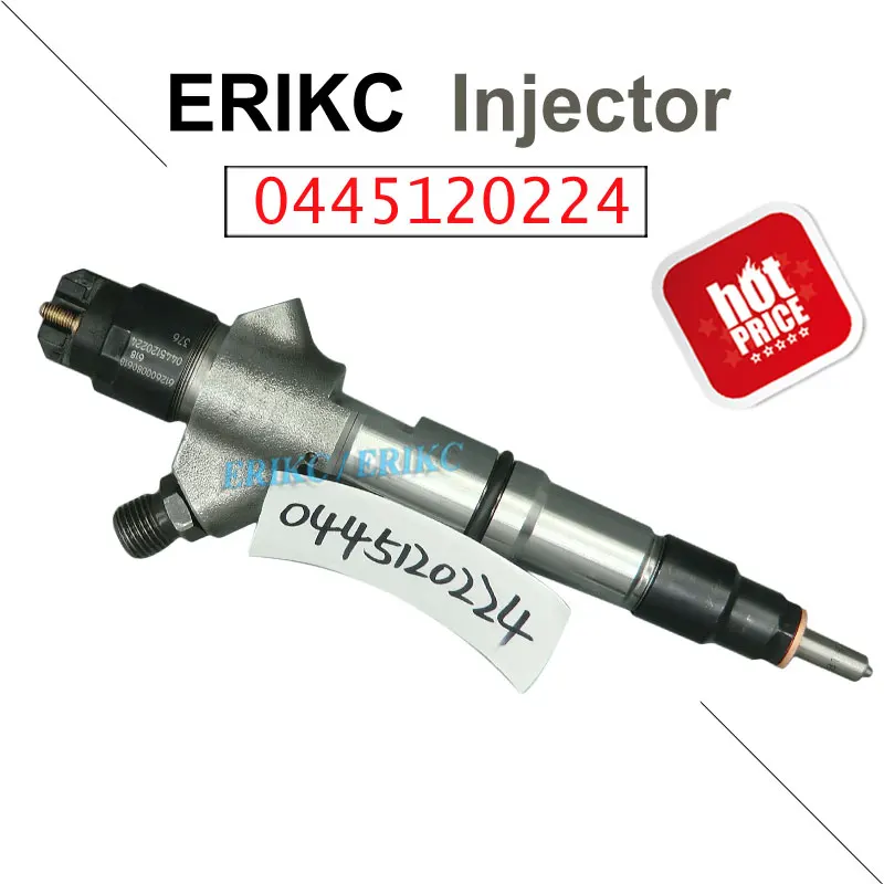 ERIKC 0445120224 Auto Engine Injector Assy 0 445 120 224 CRIN Diesel Injection Nozzle Set for BOSCH WEICHAI WD10 612600080618