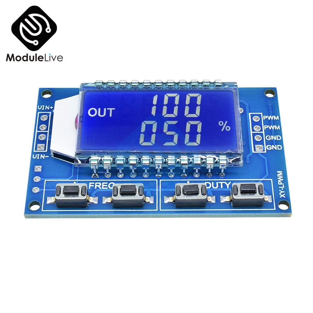 Signal Generator PWM Pulse Frequency Duty Cycle Adjustable Module LCD Display 1Hz-150Khz 3.3V-30V PWM Board Module