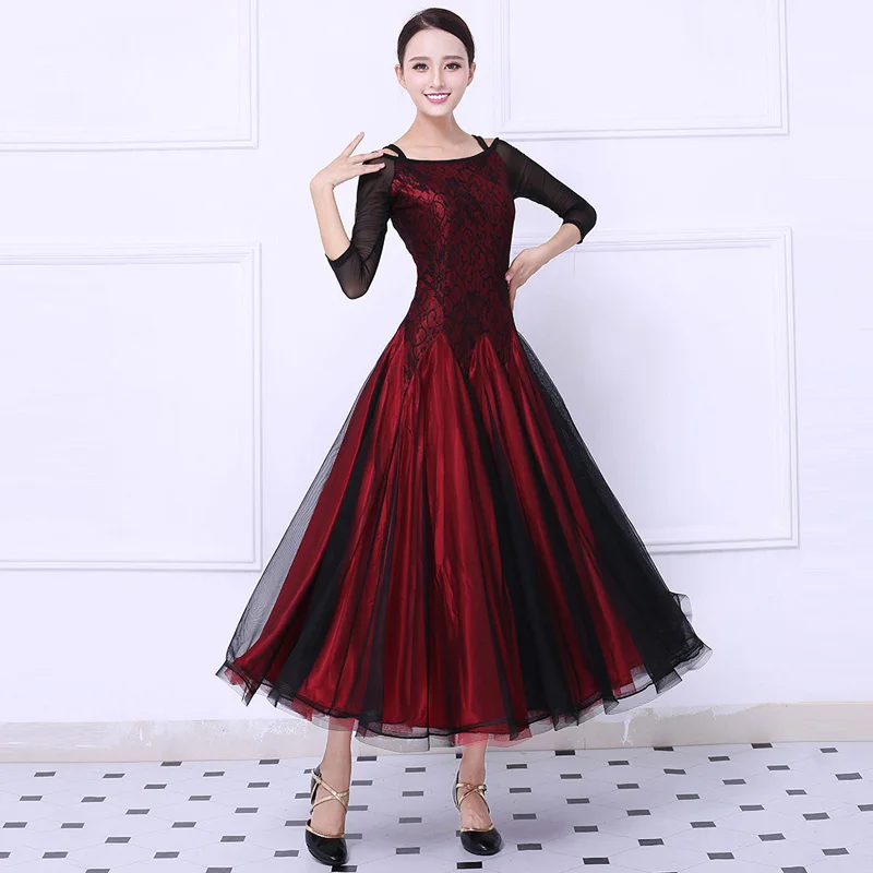 

Ballroom Competition Dance Dress Women Tango Flamenco Waltz Dancing Skirt Lady's High Quality Custom Made Ballroom Dance Dresses