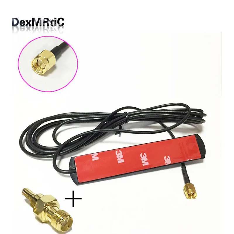 

1Kit 3G/4G/LTE Patch Antenna 3dbi 3m Cable SMA Male Signal Booster Aerial + SMA Female Switch CRC9 Male Coax Adapter