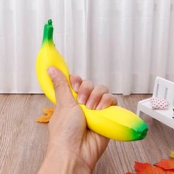 Simulação Banana Squishy Toy para adultos e crianças, Slow Rising, Squeeze Food, Fruits Model, Decompression Doll, Stress Relief Vent Toys, 18cm