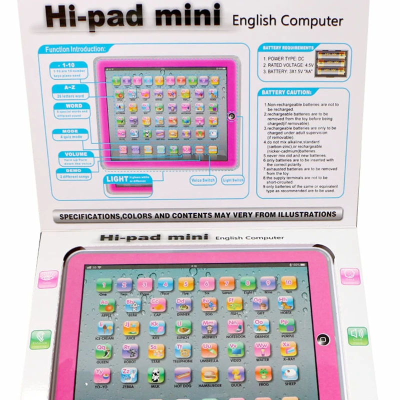 Crianças Música Educação Brinquedos Touch Tablet Aprendizagem Máquina Inglês Alfabeto Número Canção Bebê Educação Precoce Brinquedo Para Crianças