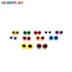 Olhos de segurança plásticos para bonecas, Pelúcia multicolorida, Brinquedos Animais, 6mm, 20pcs