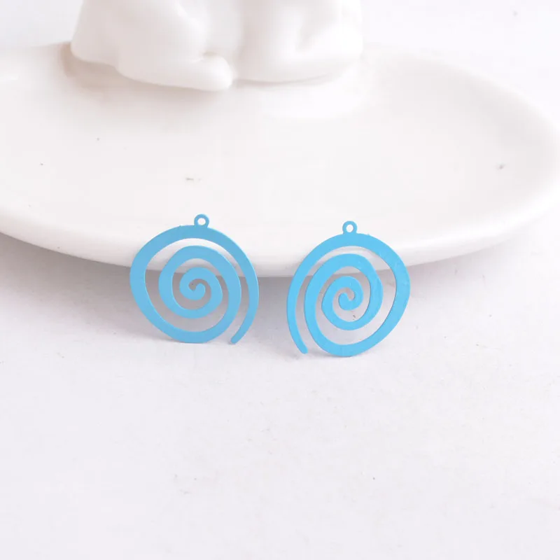 50 Stück AC9804 Großhandel 19mm*20mm Schneckenform-Anhänger Rosa Grün Rot Bemalte Tier-Anhänger – Detail 8