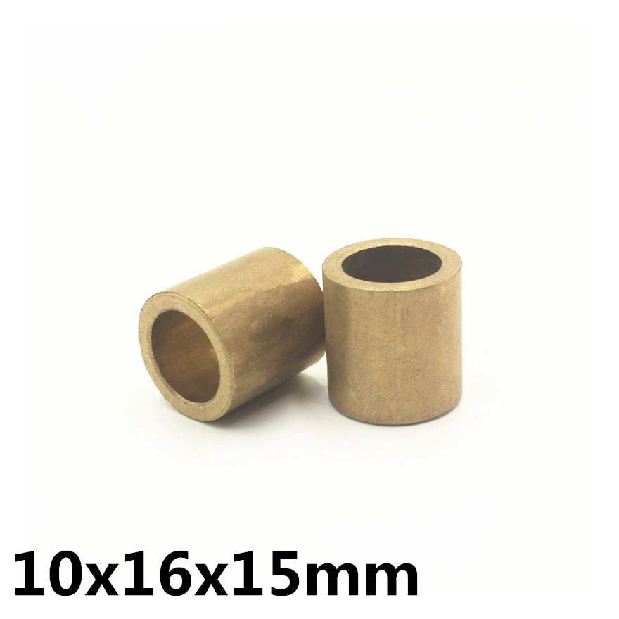 10pcs 10x16x15 mm FU-1 Powder Metallurgy oil bushing porous bearing Sintered copper sleeve 101615