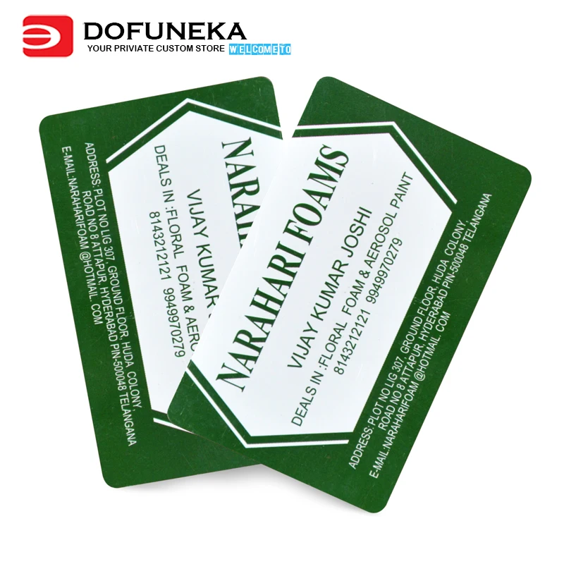 Customized full color printing direct factory price PVC business cards plastic card