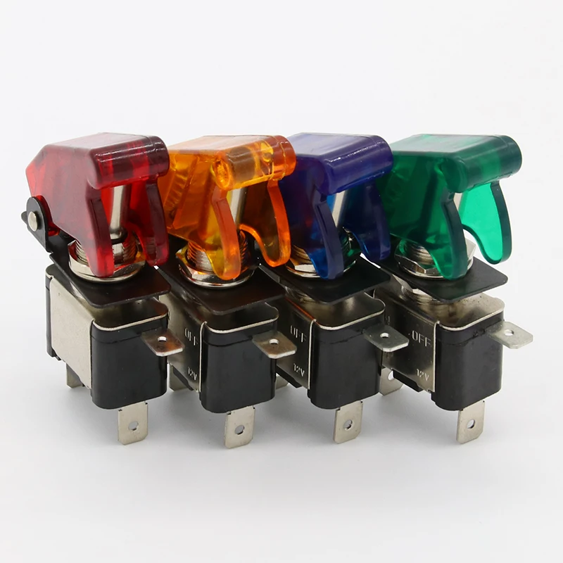 High Quality 4pcs Red 12V 20A Racing Car Truck Boat Cover LED Push Button Rocker Toggle Switch Control