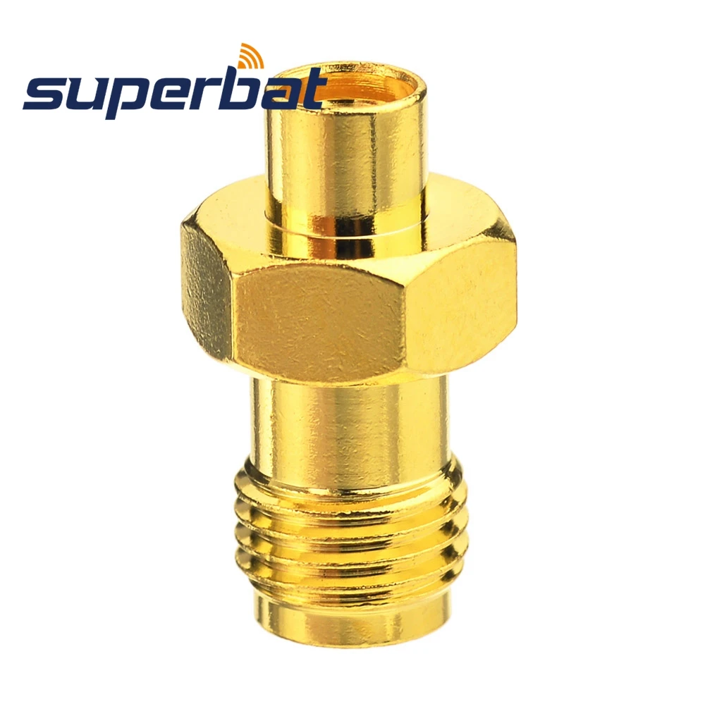 Superbat-SMP macho adaptador para SMA fêmea reta, 50 ohms RF conector coaxial