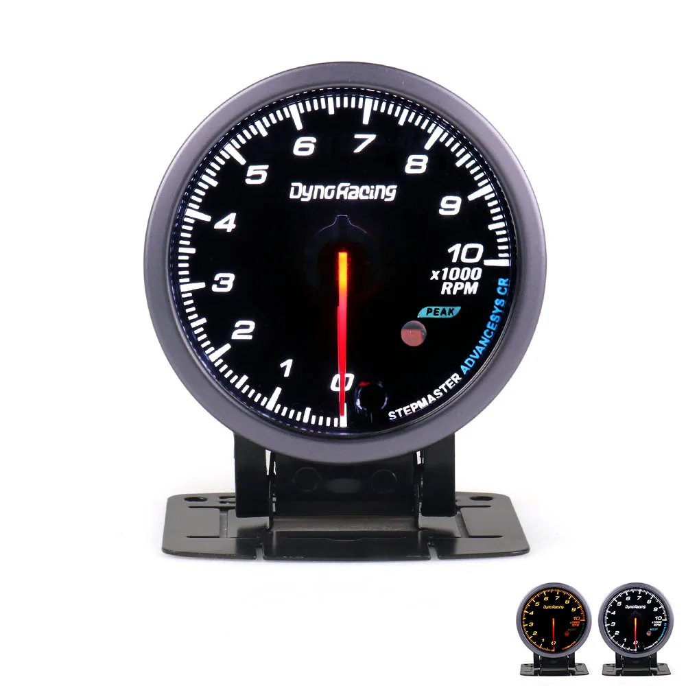 Dyiciacing-Tachymètre automatique de voiture avec éclairage blanc et ambre, compteur facial noir, jauge, 60mm, 0-10000 tr/min, RPM