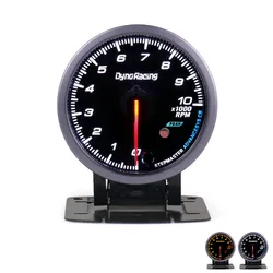 Dynoracing 60MM Car Auto Tachometer 0-10000 RPM Gauge RPM Black Face Meter With White & Amber Lighting Car meter