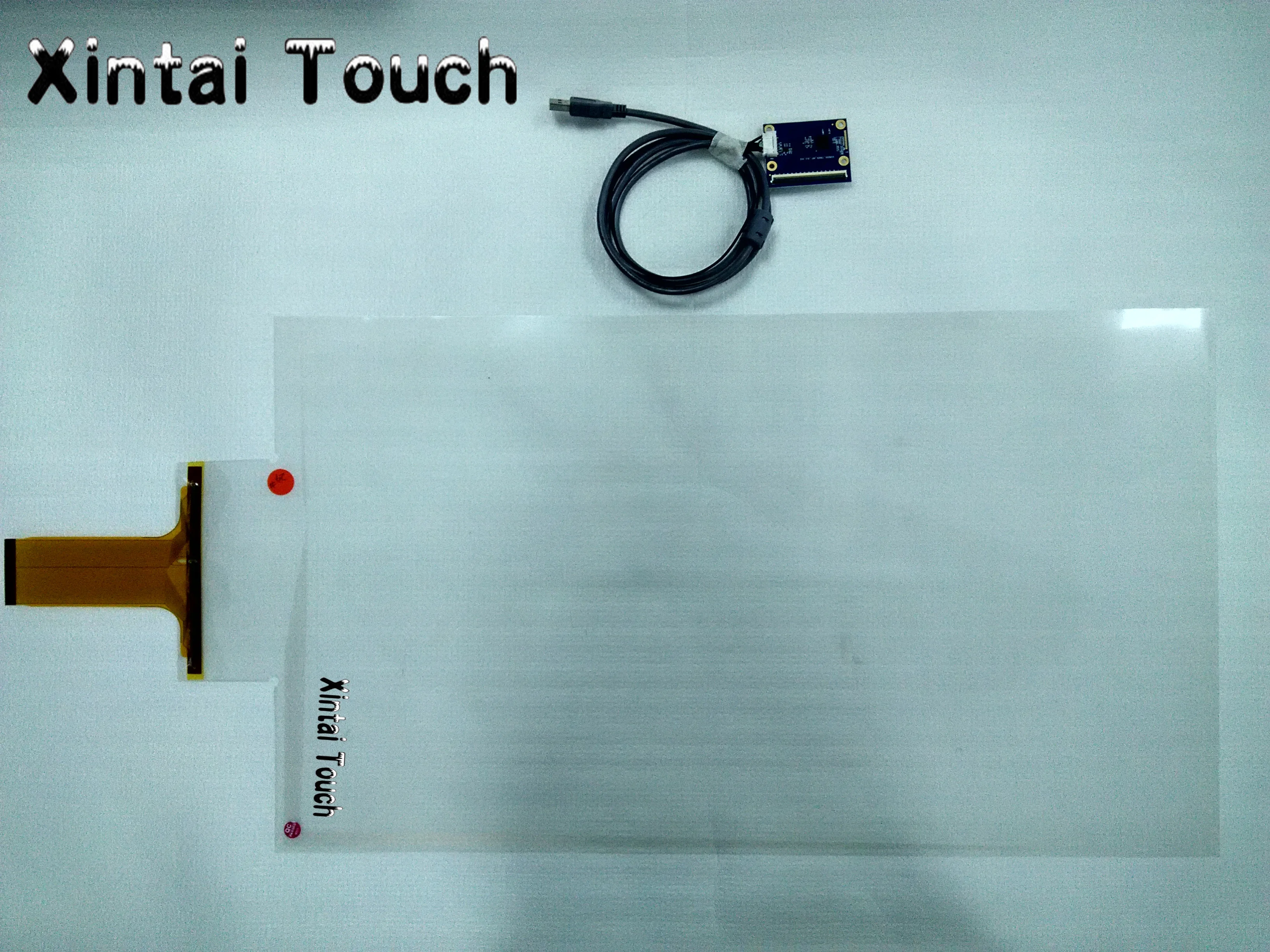 

Free Shipping! 17" interactive touch foil 2 points projected capacitive touch screen film for shop window