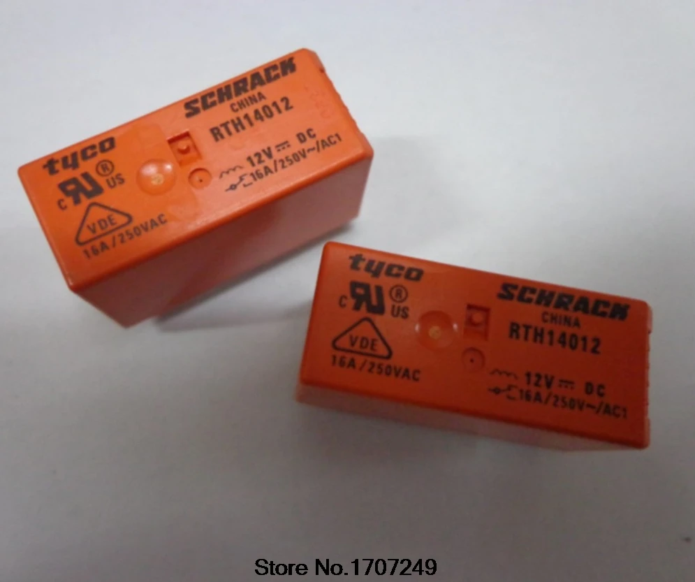 

Free shipping 10pcs/lot New original SCHRACK relay 12VDC 16A relay RTH14012