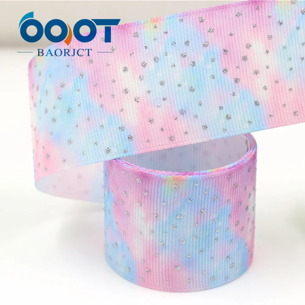 OOOT BAORJCT I-181123-278,38mm,10yards flash Ribbons Thermal transfer Printed grosgrain,Gift wrapping DIY handmade materials