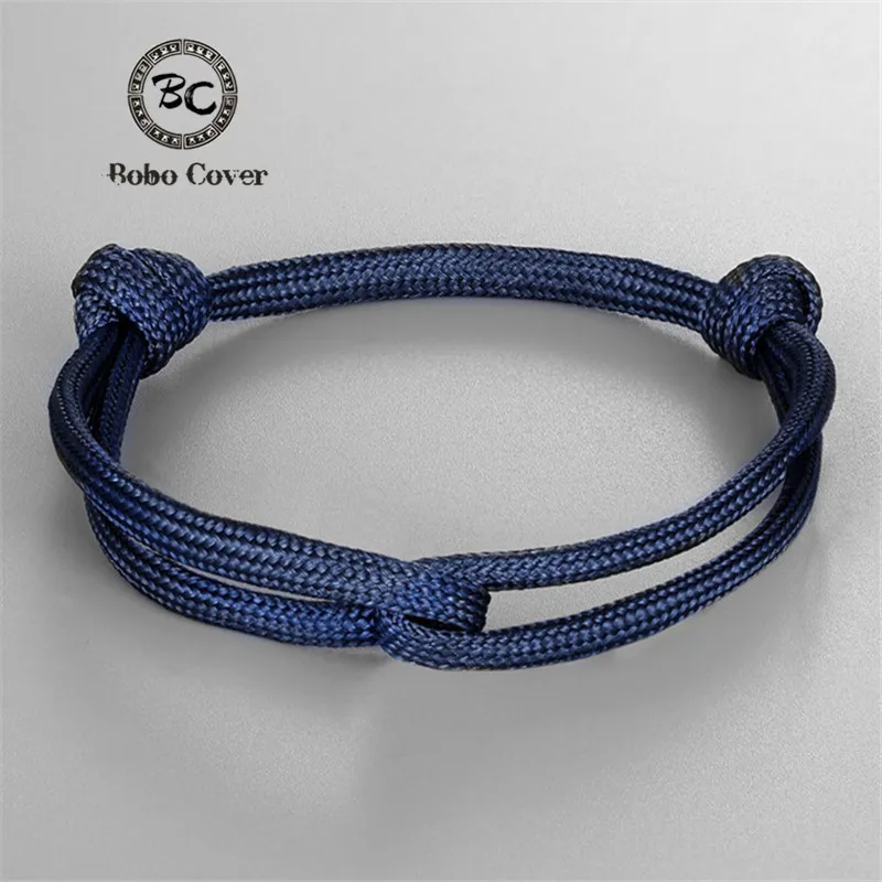 Bobo Cover Coloful Survival Rope Charm bracelet Men Lover Lucky Wrap quality Bracelets Women Couple Anklet homme dropshipping