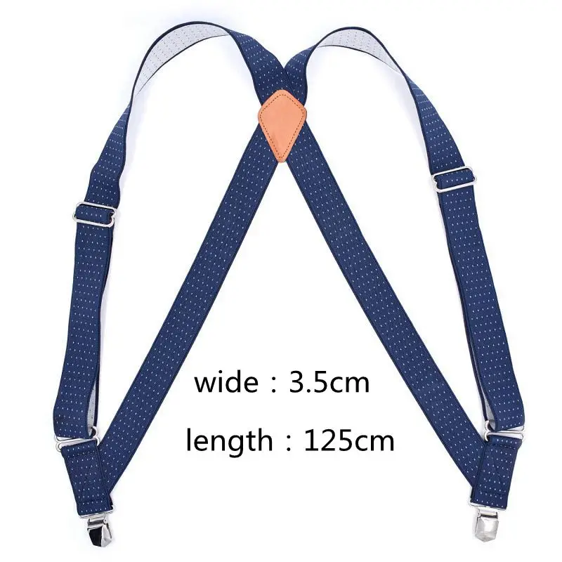 Yienws Kommerziellen Weastern Art-herbst-frauen Hosen Brace Strap Für Männer Große Größe Hosenträger Mann Blau Dot Suspensorio Masculino YiA005