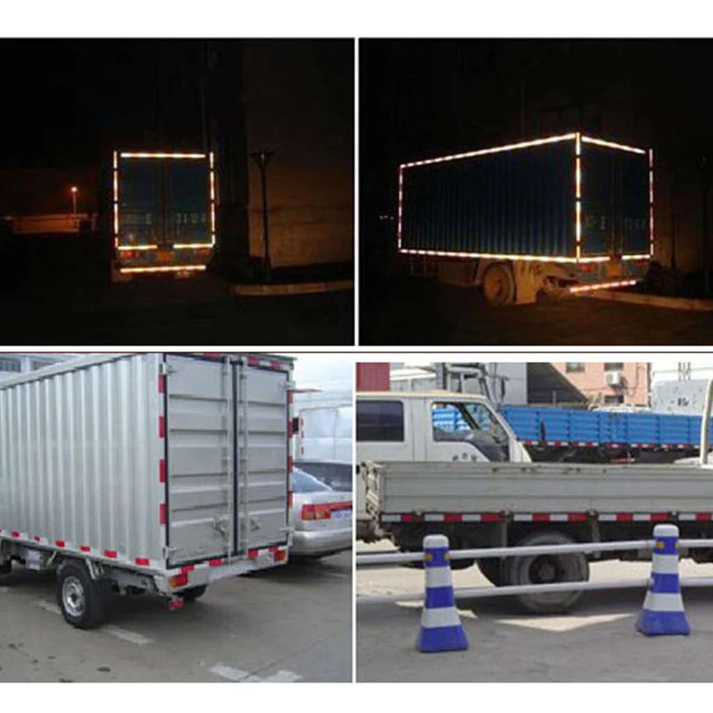 2in X 10ft PREMIUM Reflective Safety Red and White Conspicuity Tape Trailer Waterproof self-adhesive