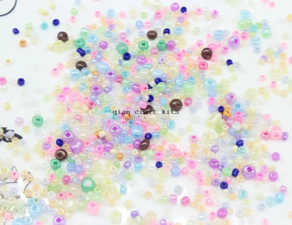 350grams PEARLIZED CREAM Opaque Seed Beads pastel candy Vintage Venetian Opal Glass Micro Seed Beads shiny finish beautiful