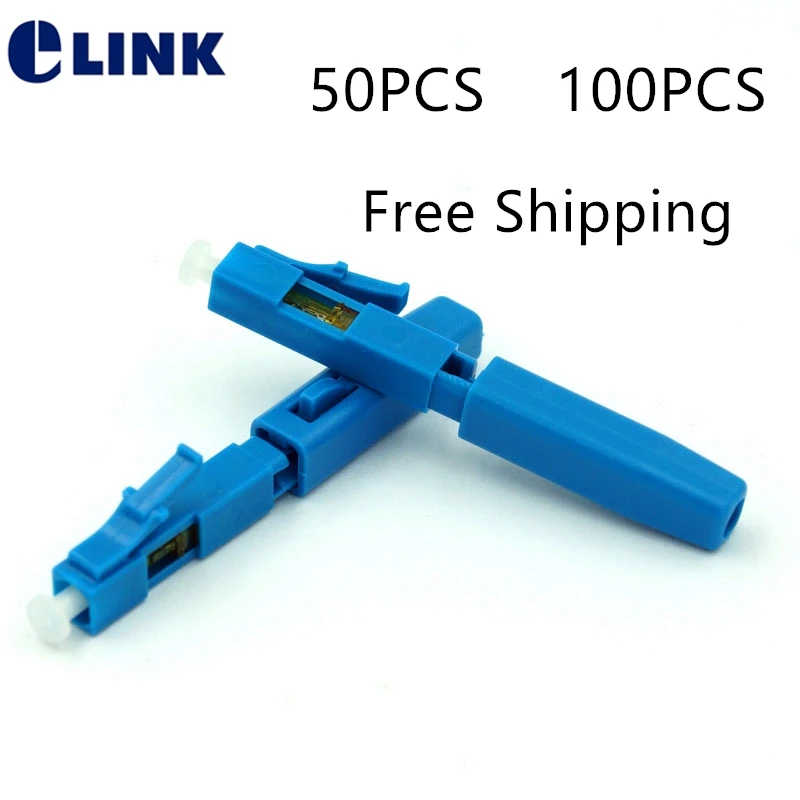 20pcs FTTH  LC fast connector 50/100pcs LC UPC single mode SM telecom communication equipment optical fibre field connector