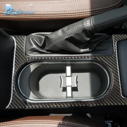 Real Soft Carbon Fiber for Subaru Forester 2013 2014 2015 2016 2017 2018 LHD RHD Central Cup Holder Interior Trim Accessories