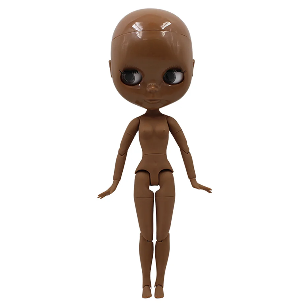 

Super dark skin joint body Doll Face Plate factory Blyth Doll no makeup suitable to change the doll, practice