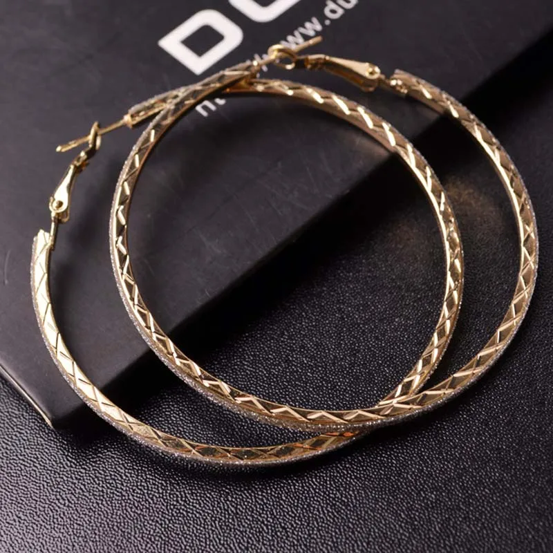 BLIJERY Simple Big Circle Earrings For Women Fashion Gold Silver Color Jewelry Trendy Large Round Circle Earrings Wedding Party