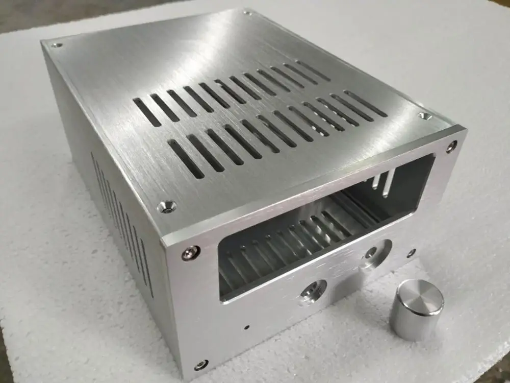 BRZHIFI silver aluminum case for headphone amplifier