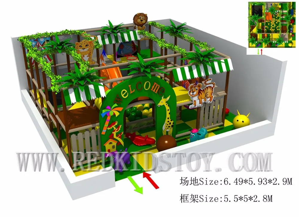 Exported to Lithuania Customized Forest Theme Soft Indoor Playground  24 Years' Manufacturing Experience HZ-180116A