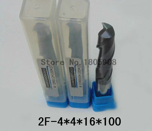 2F-4.0*4*16*100, 2 Flute Long carbide end mills,extended length Carbide Square Flatted End Mill , the lathe tool,cnc,machine