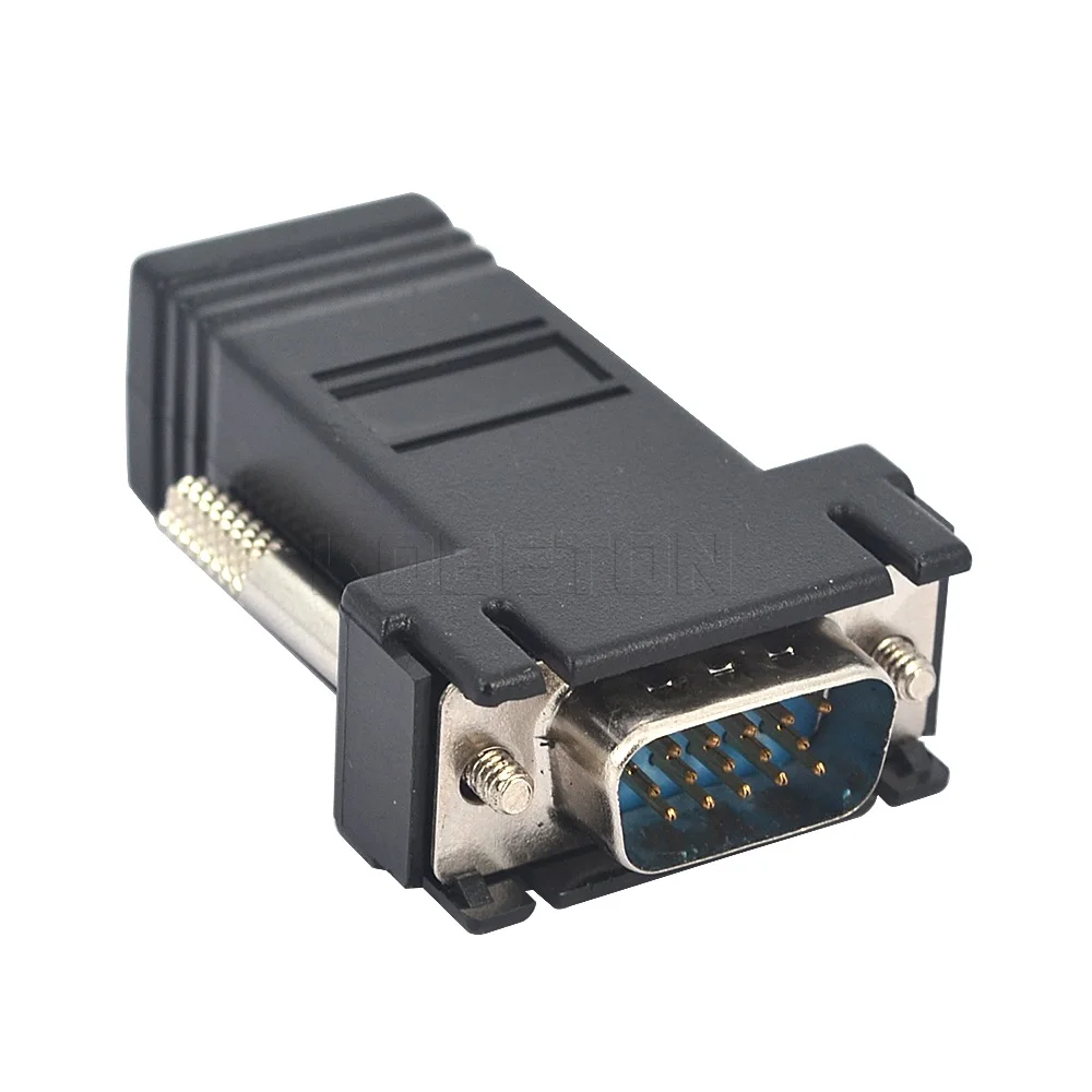 Kebidu RJ45 Naar Vga Extension Extender Cord Male Naar Lan Cat5 Cat5e RJ45 Ethernet Vrouwelijke Adapter Voor Pc Desktop Computer