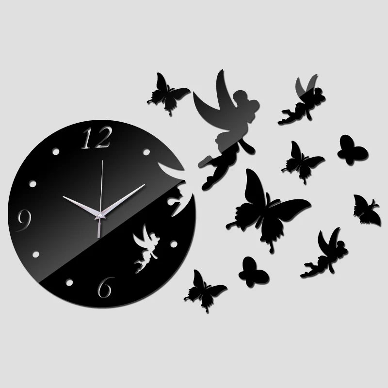 2019 New 3d Diy Wall Clock Acrylic Mirror Clocks Reloj De Pared Horloge Vintage Quartz Living Room Modern Watch