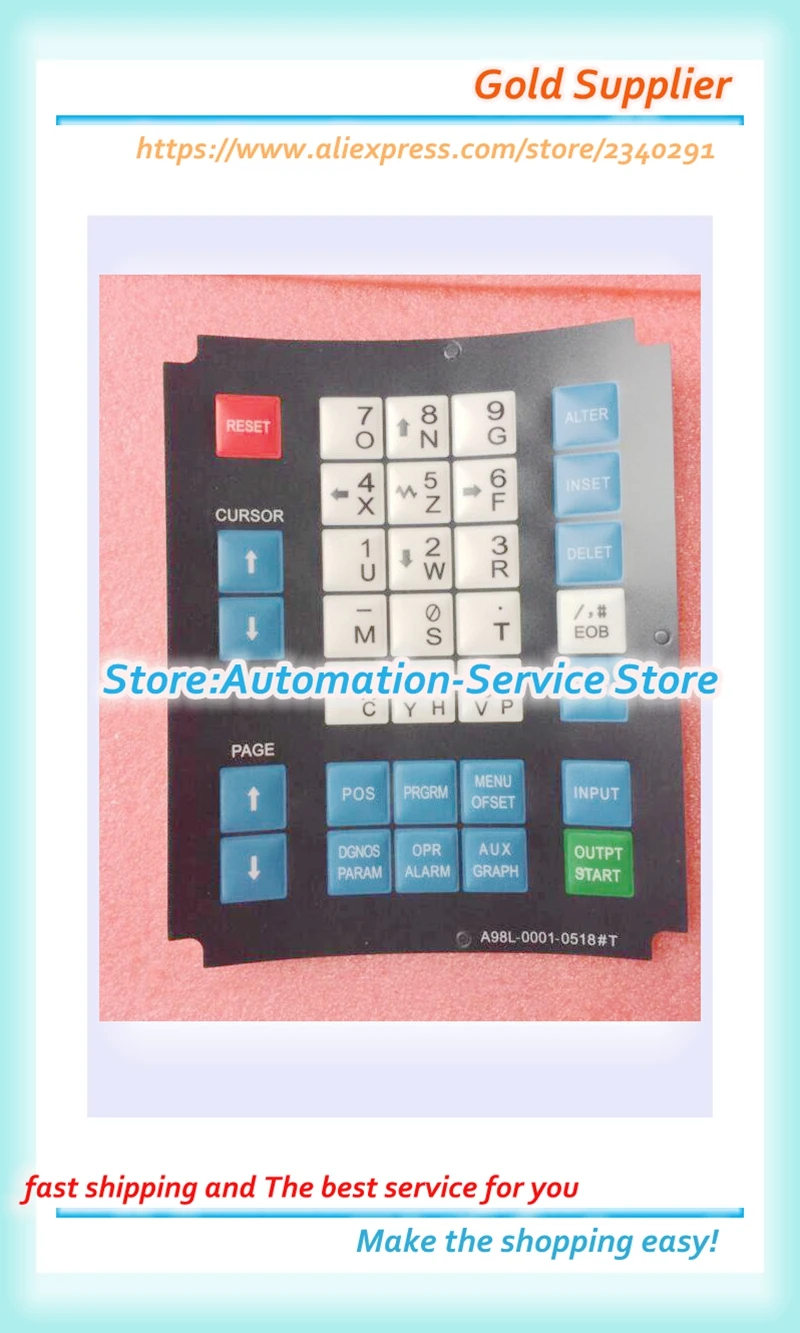 조작 패널 A98L-0001-0518 # T CNC HMI 멤브레인 키패드 버튼, 신제품