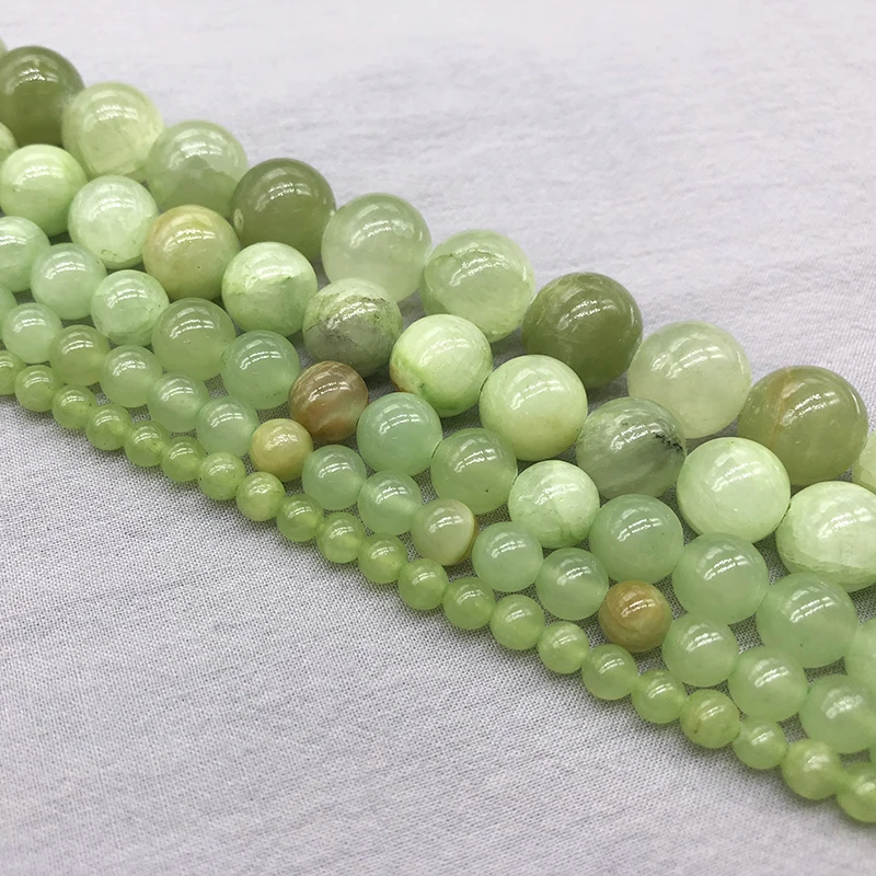 Natural Dark Green Chalcedony 4/6/8/10/12mm Round Loose Bead Bracelet Necklace Earrings Making Jewelry Craft Findings Handmade