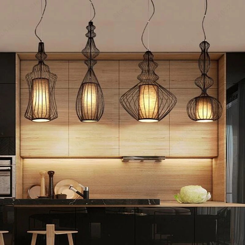 BDBQBL Modern American Pendant Lights for Dining Room Bedroom Pendant Lamp Suspension Luminaire Vintage Home Lighting Hanglamp image 2