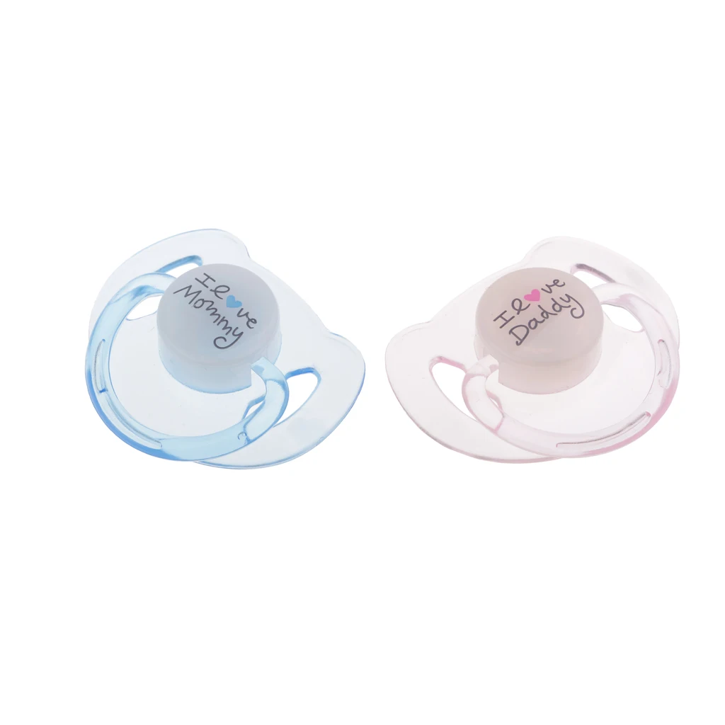 ABS Plastic + Magnet material 2 Pieces lovely ABS plastic dummy magnetic pacifier baby doll supplies for reborn newborn dolls