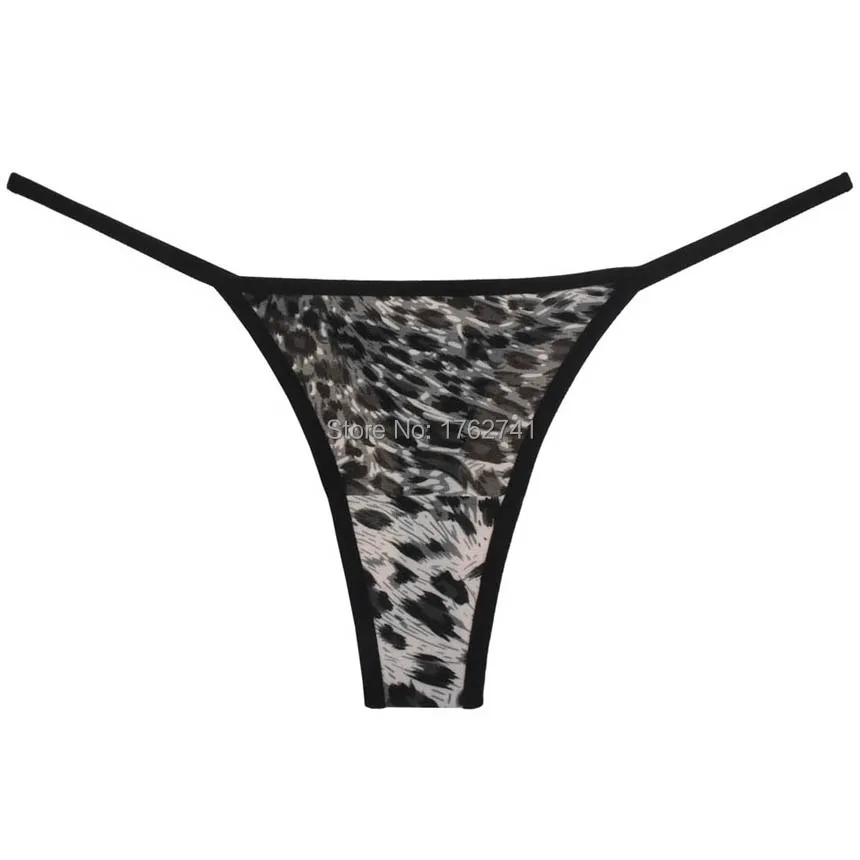 Women Leopard Brazilian Tangas Bikini Thong Stretch Charm Soft Panties Lingerie