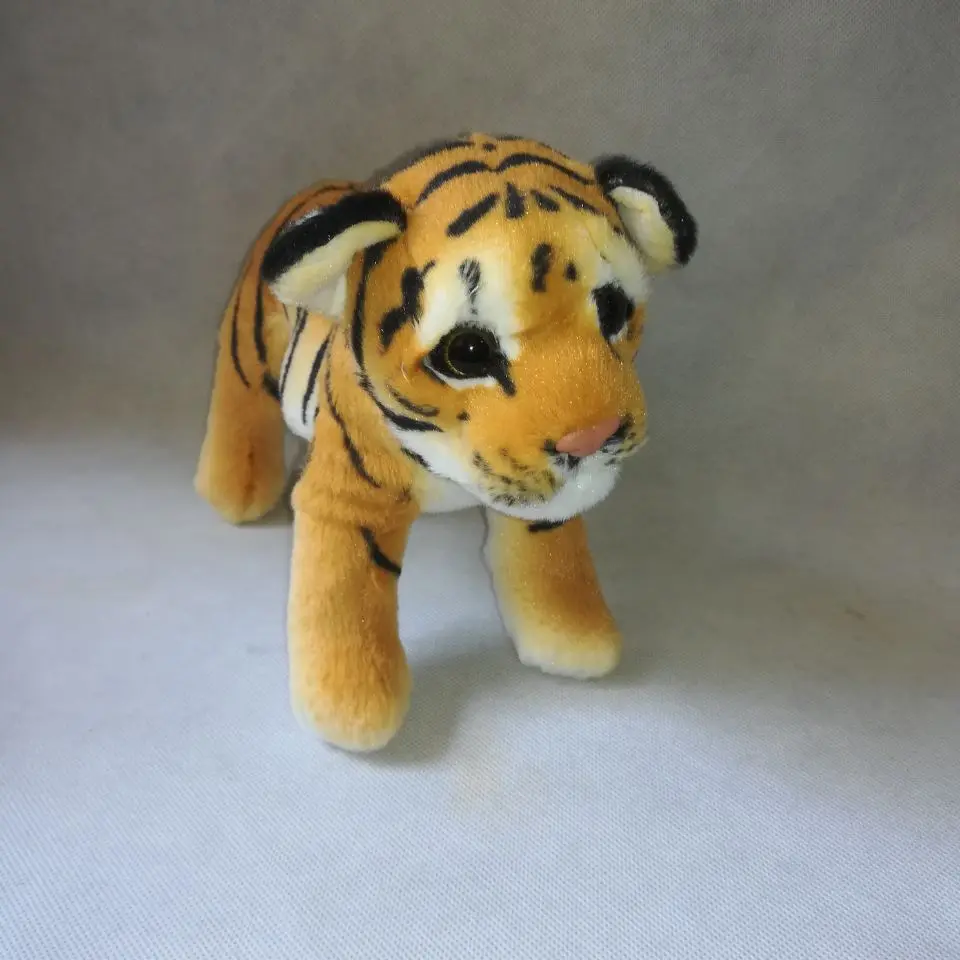 high quality about 25cm yellow tiger soft doll baby tiger plush toy kids toy birthday gift h2895