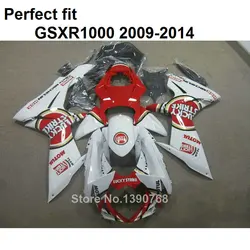 ABS plastic fairings for Suzuki injection mold GSXR1000 2009-2014 white red fairing kit GSXR1000 09 10 11 12 13 14 BT10