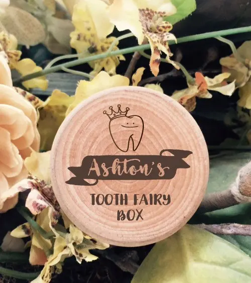 personalize name crown tooth fairy boxes bearers with name Perfect keepsake box for baby teeth Great birthday gift party favors