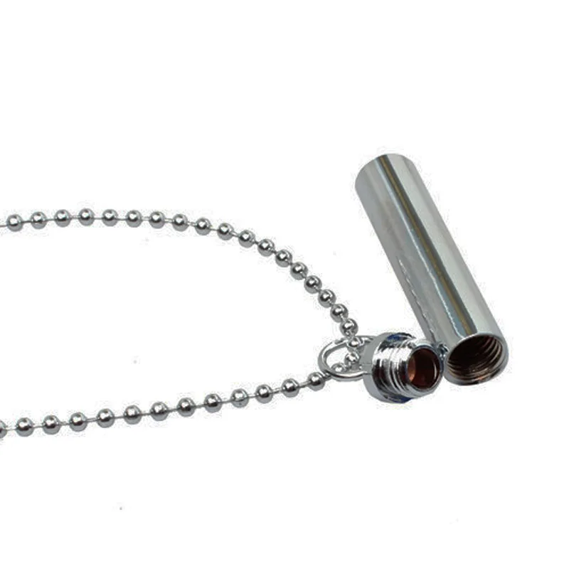 316L Stainless Steel Openable Memorial Cremation Hip hop Pendant Cylinder Tube Ash Urn Necklaces Pill Holder Necklace Jewelry